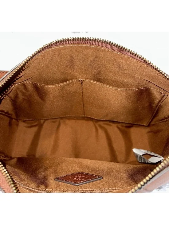 Fossil Skylar Leather Crossbody Purse Brandy Brown Bag Womens NWT Classic Boho - Picture 9 of 17